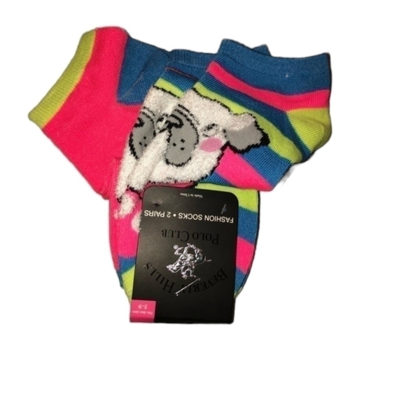 5/$13 Beverly Hills Polo Club girls socks. Size 5-9 New with tags - Picture 1 of 8